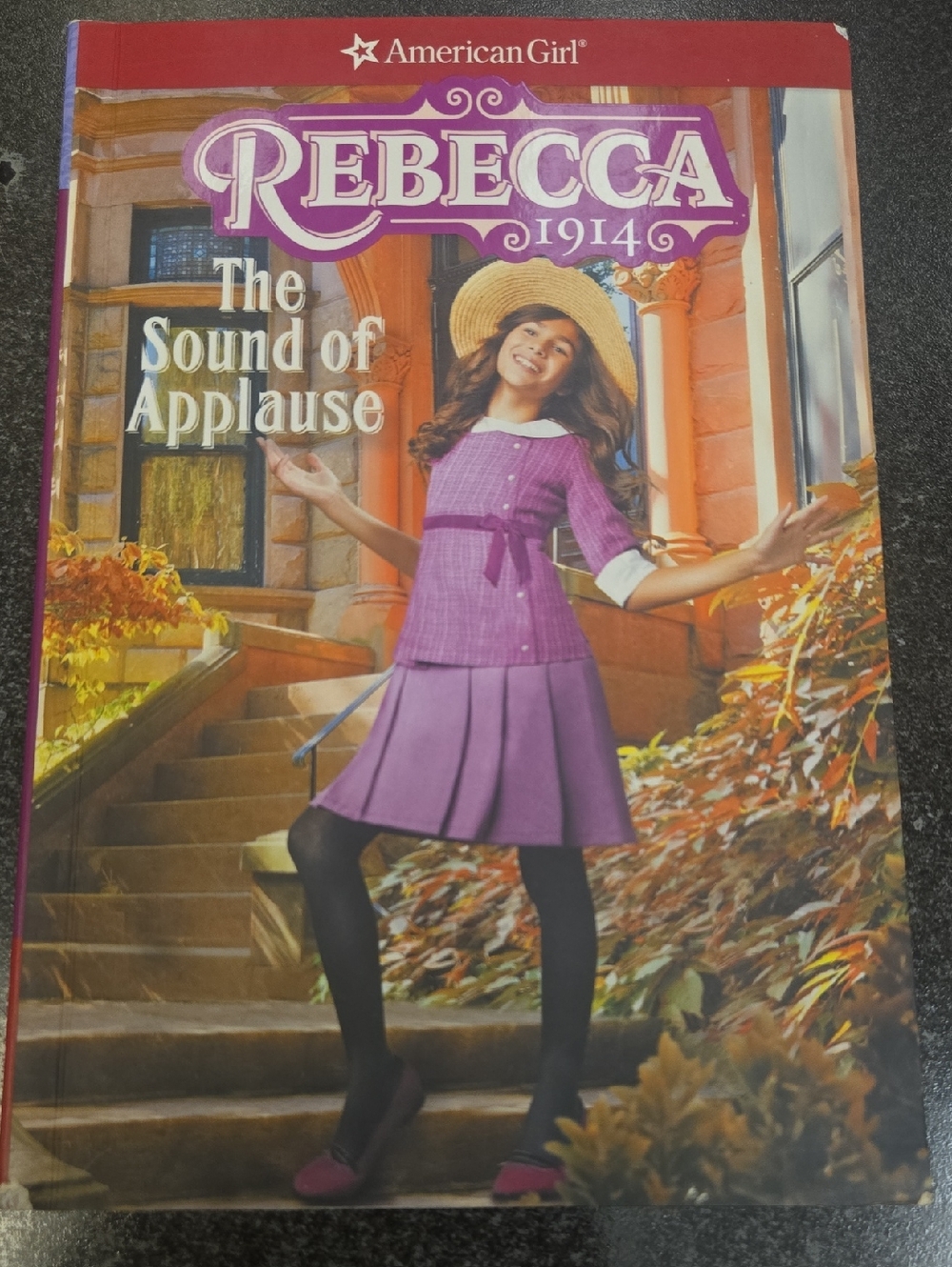 American Girl Rebecca 1914 Hardcover Book - Purple Cover with Red Header